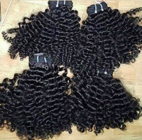Extensions de cheveux naturels bouclés indiens birmans Remy de 20 pouces, extensions de tissage de cheveux, HairX