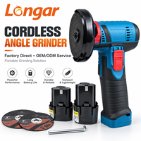 Mini-meuleuse d'angle sans fil HJT 12V à moteur à balais, outil de ponçage portable de qualité industrielle avec batterie Li-ion rechargeable pour le polissage