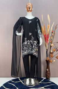 Traje de trabajo de secuencia de estilo exclusivo, diseñador elegante, con pantalón y mangas de lujo cosidas - Product Image 2