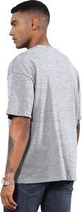 T-shirts d'été pour hommes en coton/polyester, col rond, manches courtes, épaules tombantes, couleur unie, coupe classique, écologiques, vente en gros - Product Image 4