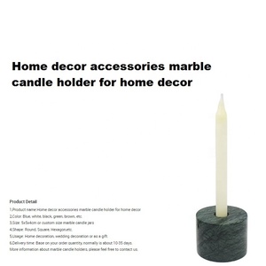 Candelero de mármol negro o verde exclusivo, soporte de pilar de forma cilíndrica para linterna de piedra con estilo DIY y tarro de vela - Product Image 6