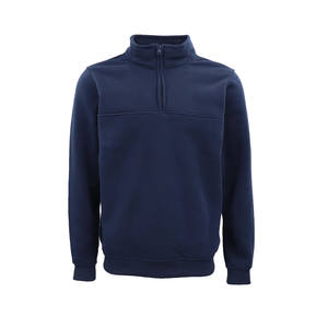 Sweat-shirt à col zippé personnalisé avec logo, col zippé mi-long, col rond, col zippé 1/4, unisexe, 100% coton, tricoté, doublé en polaire - Product Image 5