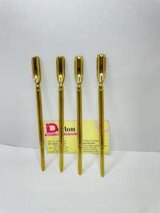 Shinny Gold Plasma <b>Cuticle</b> <b>Pusher</b> Custom Logo Stainless Steel Manicure <b>Pusher</b> Spoon Shaped Double Ended <b>Nail</b> Cleaner <b>Pusher</b> - Product Image 2