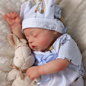 Poupée Reborn Bébé Fille Endormie Réaliste Babeside <span class=keywords><strong>Joka</strong></span> 17'' Mini Poupée Souple Tendance Modèle DIY Jouet - Product Image 1
