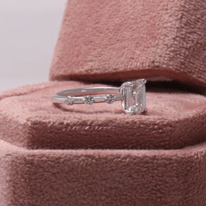 Bague de fiançailles en or massif 14k IGI Certificate Luxurious Pave Setting Gift Ring for Women - Product Image 3