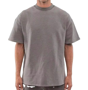 Fabricante personalizado hombres caja en blanco corte camiseta Boxy Fit 100% algodón camisa con espalda estampado gráfico de gran tamaño Boxy camisetas hombres - Product Image 6