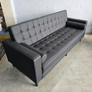 Loveseat <b>Sofa</b> 220x82cm with 11 Luxurious <b>Faux</b> <b>Leather</b> Cushions SFB68050 - Product Image 6