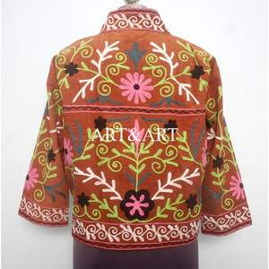 Chaqueta Corta Acolchada de Algodón con Bordado Floral Cotrise, Estilo Increíble, para Mujer, Otoño Invierno, Regalo Único de Navidad - Product Image 5