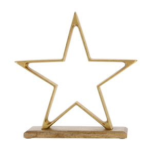 Modern Black Metal Star <b>Christmas</b> Decoration Sculpture On Wooden Base Stylish Festive Decoration Tabletop Home Decor Sculpture - Product Image 2
