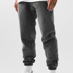 Pantalones de chándal holgados de pierna ancha para hombre, pantalones unisex de chándal rectos acampanados con diamantes de imitación y lavado ácido de algodón - Product Image 4