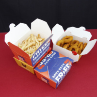Boîtes d'emballage pour la restauration rapide en papier kraft écologique, boîtes de repas à emporter, contenants pour poulet frit et frites