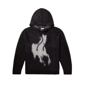 Proveedor OEM, suéter de punto suave, entrega rápida, sudadera con capucha de mohair a rayas para hombre, venta al por mayor, ropa de calle de moda, suéter de punto cálido, envío rápido - Product Image 6