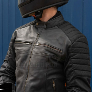 Chaqueta de motocicleta de cuero genuino de MOQ bajo Diseñe sus propias chaquetas de cuero de motocicleta de producto - Product Image 5