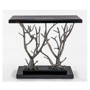 โต๊ะคอนโซลทำด้วยมือโลหะพรีเมี่ยมใหม่พร้อมของตกแต่งบ้านทรงสี่เหลี่ยมชุบทองแบบดั้งเดิม - Product Image 2