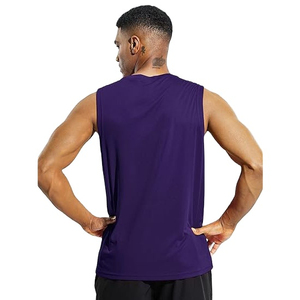 Hot Selling Breathable Knitted Gym Tank Top Men's Cotton Muscle Vests Workout Clothing V-Neck High Street Style Sleeveless - Product Image 3