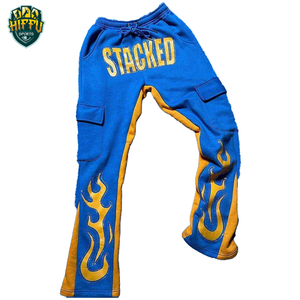 Pantalones largos de nueva moda para hombre 3D para estampado de farol acampanado pantalones de chándal de lana personalizados ropa de calle transpirable diseño tela de lona informal - Product Image 3