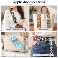 Sangle en polyester jacquard de 50 mm, motif diamant, colorée, tissée, pour sac à main, bandoulière, accessoires de ceinture pour femme