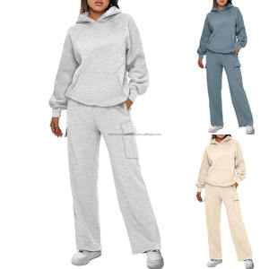 Conjunto Deportivo de Algodón Bordado Personalizado para Mujer, Marca de Primera Calidad, Diseño Nuevo 2026, Patrón Sólido, Ropa Urbana para Invierno - Product Image 3