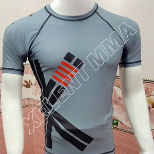 Design No Gi Print Gym Tops Custom Bjj Rash Guard Jiujitsu Rashguard Set para hombres - Product Image 5