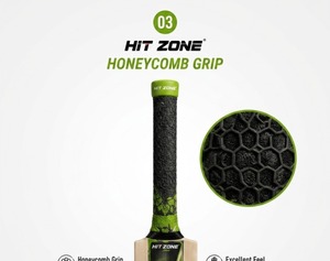 Empuñadura de Bate de Críquet HIT ZONE de Alta Calidad con Doble Costura y Cubierta de Goma Resistente, 2.6 lbs, Comodidad Superior, Control Firme del Bate - Product Image 1