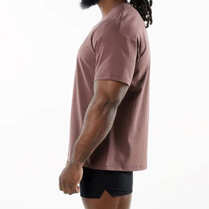 Vêtements pour hommes de luxe, 100% coton, uni, hip-hop, anti-rides, anti-bouloches, microfibre de haute qualité, stock vierge, surdimensionné, délavé, personnalisé - Product Image 2