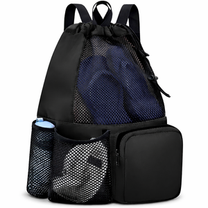 Quick Dry Swimming Mesh Drawstring <b>Bag</b> Lightweight Breathable Beach & Pool Storage Sack Durable Mesh <b>Swim</b> Drawstring Backpack - Product Image 1