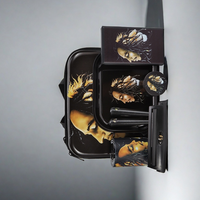 Ensemble moderne et compact de moulin à herbes en métal durable, briquet, papier à rouler et sac élégant – Modèle RPH011 – Accessoires OEM ODM Marque Fabriquée aux États-Unis