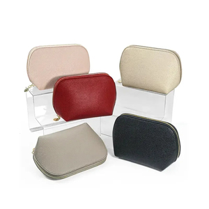 Women's Leather PU Waterproof Makeup Clutch <b>Bag</b> Multicolor Small <b>Coin</b> Pouch for Toiletry <b>Bag</b> with Zipper Closure - Product Image 3