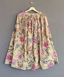 Women's Boho Maxi Dress Casual Cotton <b>Skirt</b> <b>Elastic</b> Waist Long Printed Beach Plus Sizes XS Breathable Natural Waist for Summer - Product Image 4