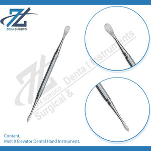 Molt 9 Instruments dentaires manuels en acier inoxydable pour échographie dentaire, ensemble d'outils dentaires avec miroir, sonde, pince, certifié CE Classe I, argent 1 - Product Image 3