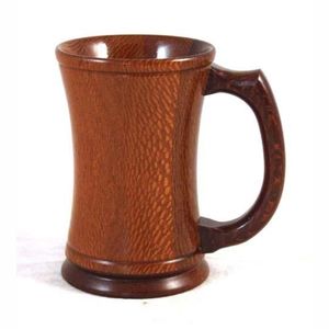 Mug à boire en bois dur sculpté à la main de luxe, grain de léopard vintage, chope en bois de qualité alimentaire, bois durable, tasse à café en gros - Product Image 1