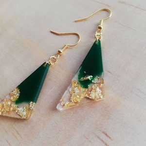 Boucles d'oreilles en résine transparente de style ange, de qualité supérieure, très vendues, personnalisées pour les femmes élégantes avec taille et couleur personnalisées - Product Image 1