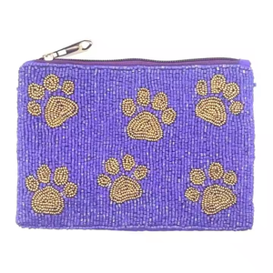 Bolso de mano de último diseño con cuentas de semillas bordadas, monedero hecho a mano con color personalizado para mujeres y niñas - Product Image 5