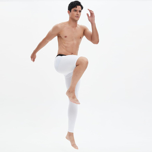 Pantalones deportivos ajustados de una sola pierna de baloncesto para hombre, pantalones de compresión de una pierna 3/4, ropa interior atlética de capa Base - Product Image 3
