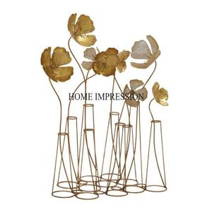 Escultura de diseñador de flores de tulipán pulidas brillantes con acabado de Color plateado fundido de aluminio para decoración de hogares y hoteles de la India - Product Image 4