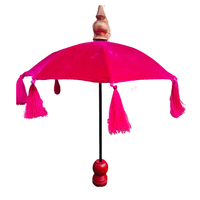 Boho Table Top Parapluie Velours Glands Balinais Ombre Plage Décor Mini Parasol Table De Mariage Velours Bois Stand Rajasthani Décor