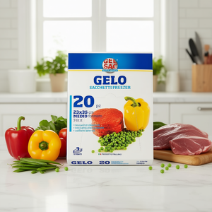 GELO Juego de 20 Bolsas Transparentes para Congelador, Color Azul, 23x35 cm, con Cierres, Modelo 504077 - Product Image 3