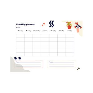 Planificateur mensuel adhésif statique, organisateur effaçable à sec, tableau blanc réutilisable sans adhésif pour mur, verre, bureau, modèle 18 - Product Image 1