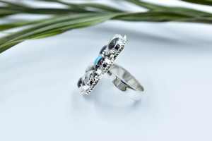 แหวนพลอยอเมทิสทำด้วยมือ925สเตอร์ลิงเงินสำหรับเป็นของขวัญที่สมบูรณ์แบบ - Product Image 3