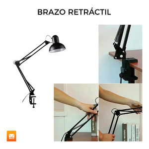 LED Desk <b>Lamp</b> with <b>Adjustable</b> Clip for Reading - Assorted Colors - Product Image 6