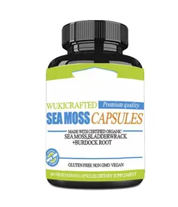 Private label Especialmente Sea Moss Plus Cápsulas Suplementos Saúde Para Saúde Boost Energy Vegan Organic Capsules Gummies