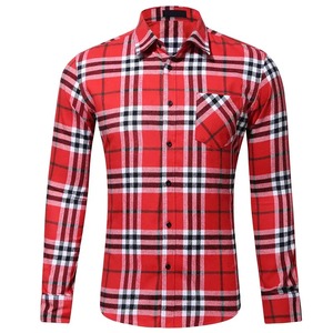 Chemises en flanelle à carreaux à manches longues avec logo personnalisé en gros pour hommes, matière douce de haute qualité, nouveau design de chemises en flanelle pour hommes - Product Image 4