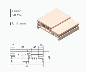 Marco de Puerta de Madera y Plástico Compuesto Dewoo 100 125 160 200 240mm Impermeable para Puerta Interior - Product Image 3