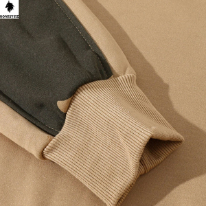 Survêtement personnalisé sérigraphié en détresse broderie Patch recadrée à capuche et pantalon de survêtement évasé ensemble deux pièces survêtement pour hommes - Product Image 5