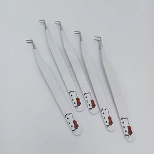 Pinzas de Precisión Sevmek Quirúrgicas de Acero Inoxidable con Punta de Fibra, Duraderas, 10 mm, 90 Grados, para Pestañas - Product Image 2