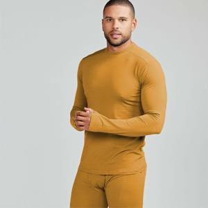 Unisex 100% Merino <b>Wool</b> Long Sleeve <b>Base</b> <b>Layer</b> - Natural Fiber, Perfect for Cold Weather and Winter Activities - Product Image 2