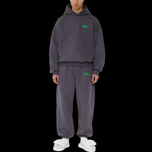 ชุดวอร์ม2ชิ้นมีฮู้ดโอเวอร์ไซส์ผ้าคอตตอน100% GSM 500แบบกำหนดเอง - Product Image 6