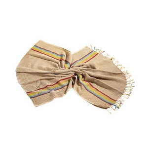 Peshtemal Turkish Cotton <b>Towel</b> <b>Lightweight</b> Fast-Drying Absorbent Soft Handwoven Loomed Blanket for Summer Spa <b>Beach</b> Travel Logo - Product Image 3