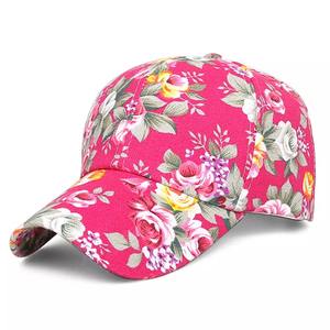 Gorra de béisbol de rendimiento personalizado Textura floral tropical Gorra de 6 paneles - Product Image 3