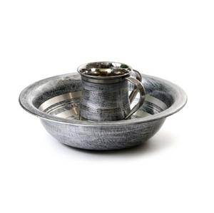 Recién llegado, regalo de acero inoxidable plateado, pieza de diseño a mano, taza de lavado de acero inoxidable con fondo acanalado recto - Product Image 6